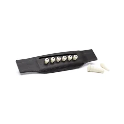 Outlet Martin Inlaid Bridge & Endpins - White/Black Parts