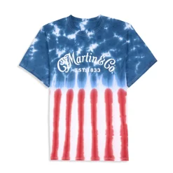 Hot Martin Red, White & Blue Tie-Dye T-Shirt Tops & Tees