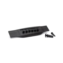 Plain Bridge & Endpins - Ebony Plain Parts
